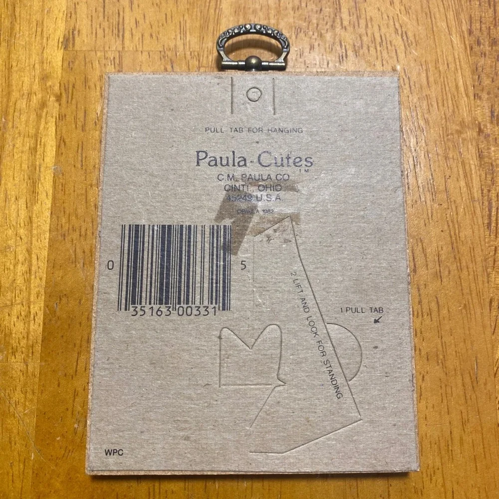 Paula-Cutes Wall Plaque Excellent Vintage Giordano Bear 1982 Love Many Things